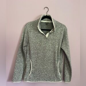 Eddie Bauer Women's Gray Zip Up Fleece